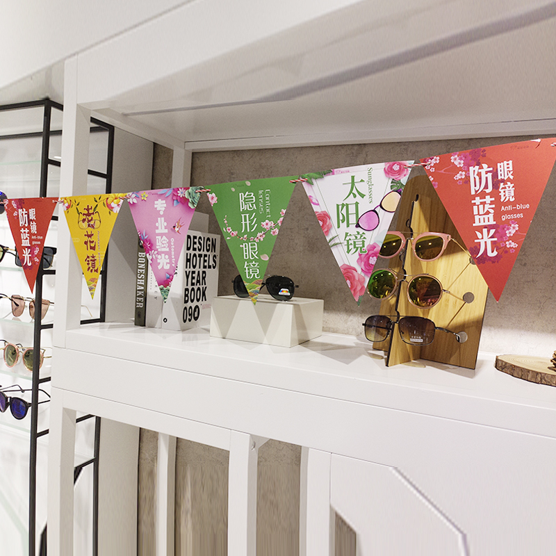 Glass storeOpen flag promotional atmosphere advertising sunglasses sunglasses display frame promotional flag opening flag