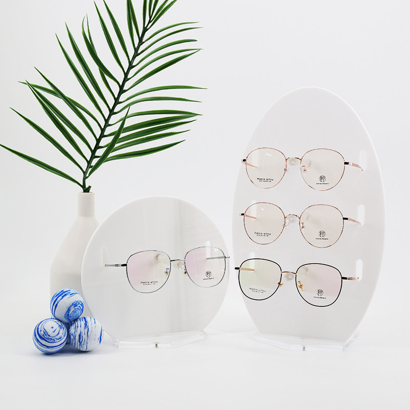 Acrylic glasses display stand porcelain white glasses shop boutique counter put shelf props beauty in space