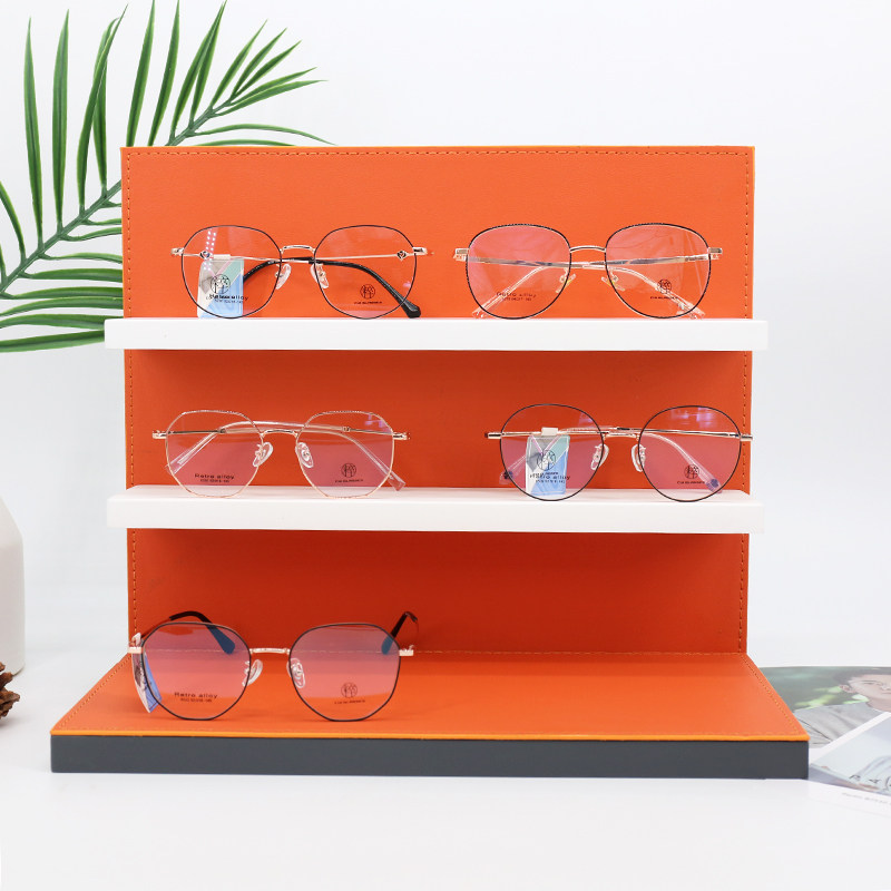 Glasses Shop Shelves High Cabinet Shop Window Leather Display Putting Shelf Sunglasses Sunglasses Shelf Swing Table Decorative Props