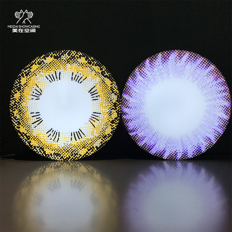 Glasses store acrylic wall hangs LED advertising light box display props suspended plane light transparent in space