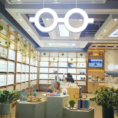 Glasses shop luminous word big glasses light box glasses display stand Model window door decoration display decoration props