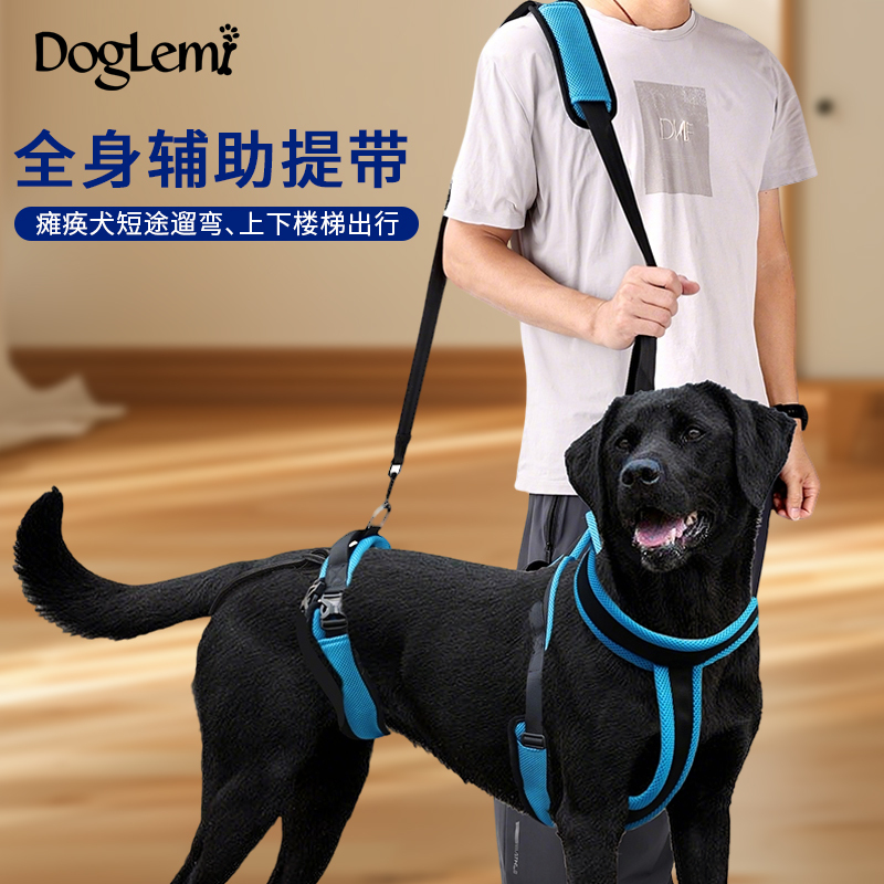 Doglemi Dog Support Harness for Front and Rear Legs, Rehabilitation Aid for Elderly Dogs, Walking Assistance for Large Dogs When Going Out