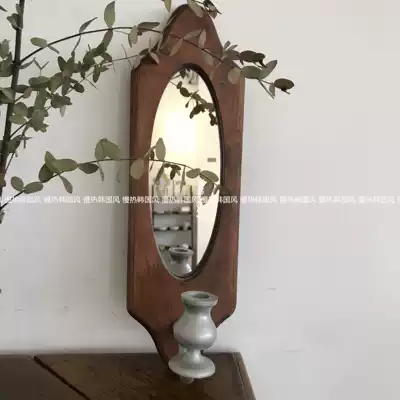 Korea ins vanity mirror decorative wall hanging Retro Mirror