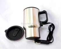 12v stainless steel travel heated thermos coffee mug cup wit