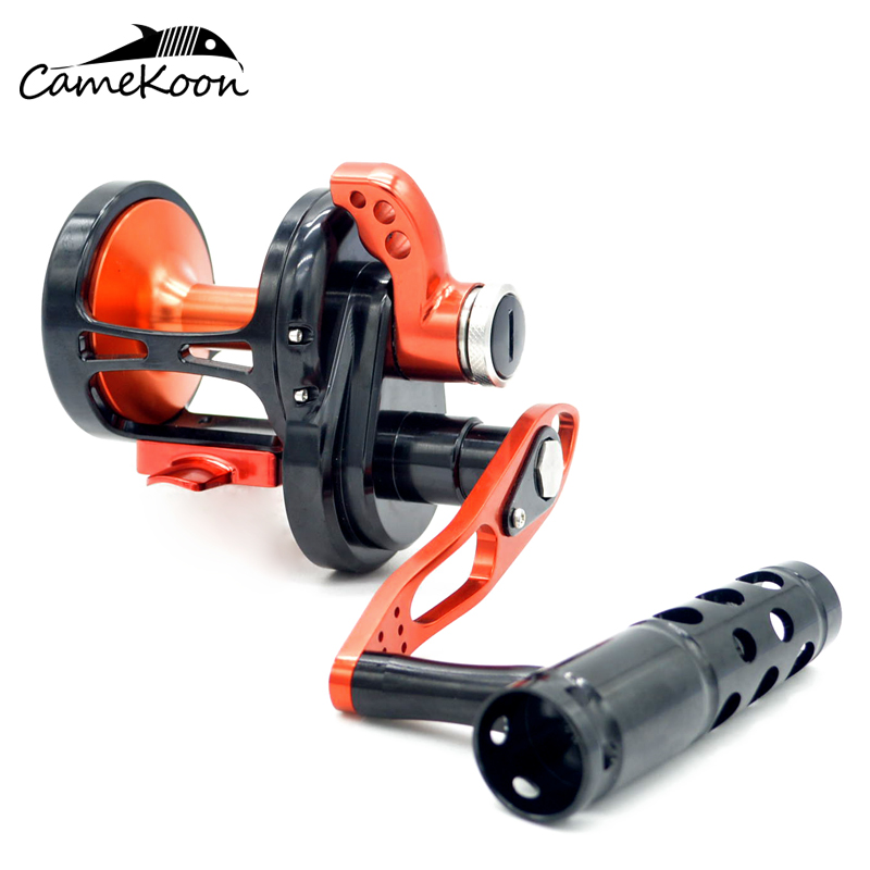 
CAMEKOON All Metal Saltwater Lever Drag Fishing Reel 77LB Max Drag Trolling Reel