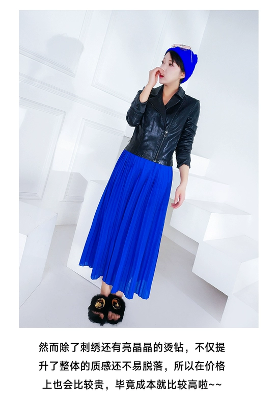Áo khoác da xe máy pu ngắn mới độc quyền của Hàn Quốc Zhu Moli đẹp trai hợp thời trang áo khoác mỏng mỏng - Quần áo da