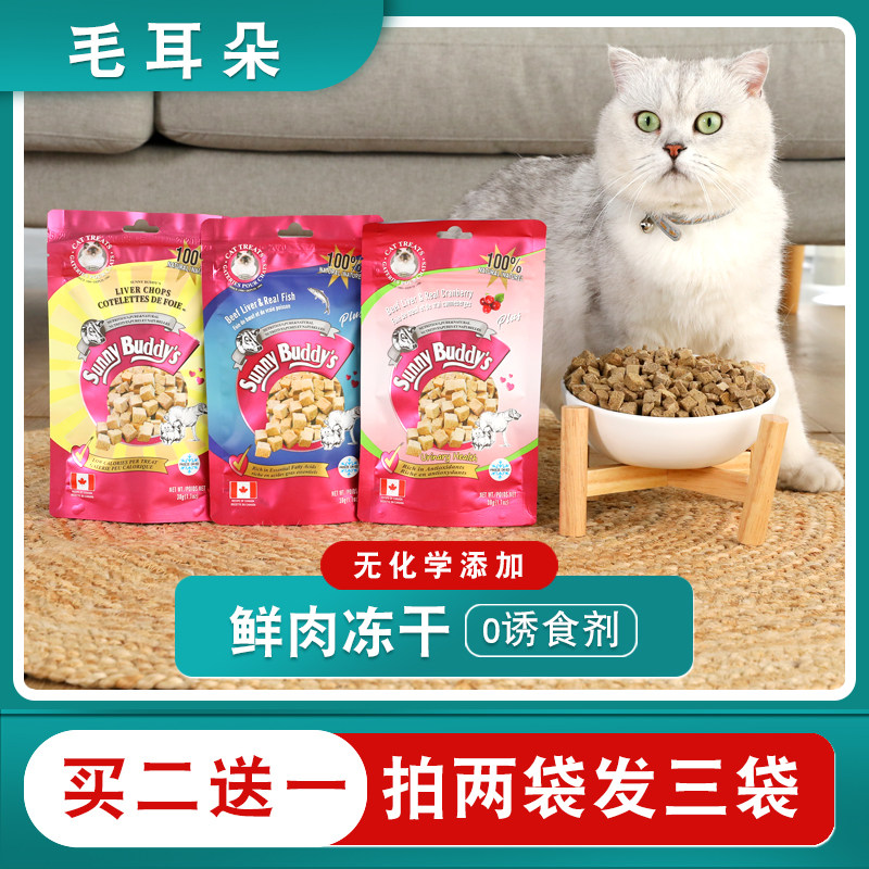 Cat freeze-dried cat snacks fattening hair cheeks kitten nutrition beef liver cake calcium supplement pet meat pie training cat snack biscuits