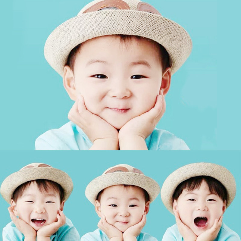 Custom-made pregnancy wall stickers Song Republic of China poster cute baby Song family triplets hanging pictures to make expression paintings