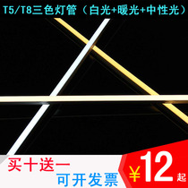 LED lamp three-color dimming T5T8 one-piece split super bright segmented two-color energy-saving daylight tube modification bracket