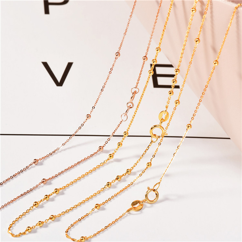 Mu Huang Jewelry 18K Gold Rose Gold Gold Necklace Women's Chain Gypsophila clavicle chain