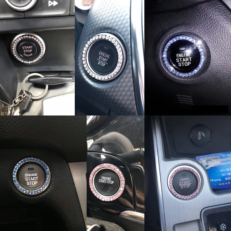 Hyundai ix35 cáp chín thế hệ 9 Sonar IX25 Tafesta key-start trang trí vòng trang trí nội thất sửa đổi dán - Ô tô nội thất Accesseries nệm xe hơi 4 chỗ