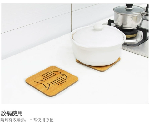 Bảng mat cách nhiệt pad chống nóng nồi pad phim hoạt hình tre gỗ sáng tạo bộ đồ ăn pad chịu nhiệt hộ gia đình mat tre - Đồ ăn tối muỗng ăn cơm