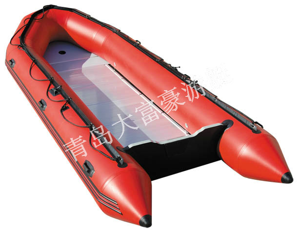 Inflatable fishing boat rubber boat assault boat folding lightweight drifting yacht inflatable bottom plate aluminum alloy floor 5 meters