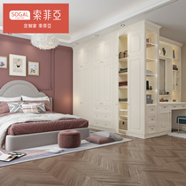 Sophia Jianou lumière luxe personnalisé maison entière armoire chambre intégrale moderne une porte au dressing supérieur personnalisé or