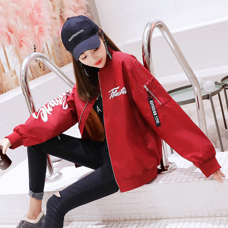 2021 new large size loose BFulzzang baseball suit popular jacket female spring and autumn students INS couple fashion trend