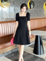 Herben Wind Sweet US Collar Small Sublian Dress Woman 2022 Summer New Advanced Design Sensation Little Black Dress