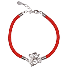 晶意浓鼠年本命年运珠老鼠纯银手链