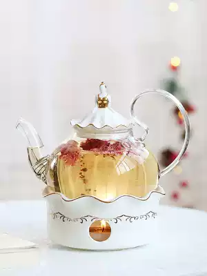 Those Times Teapot Candle Heated Fruit Teapot Set Heat-resistant Glass Afternoon tea Fruit Teapot