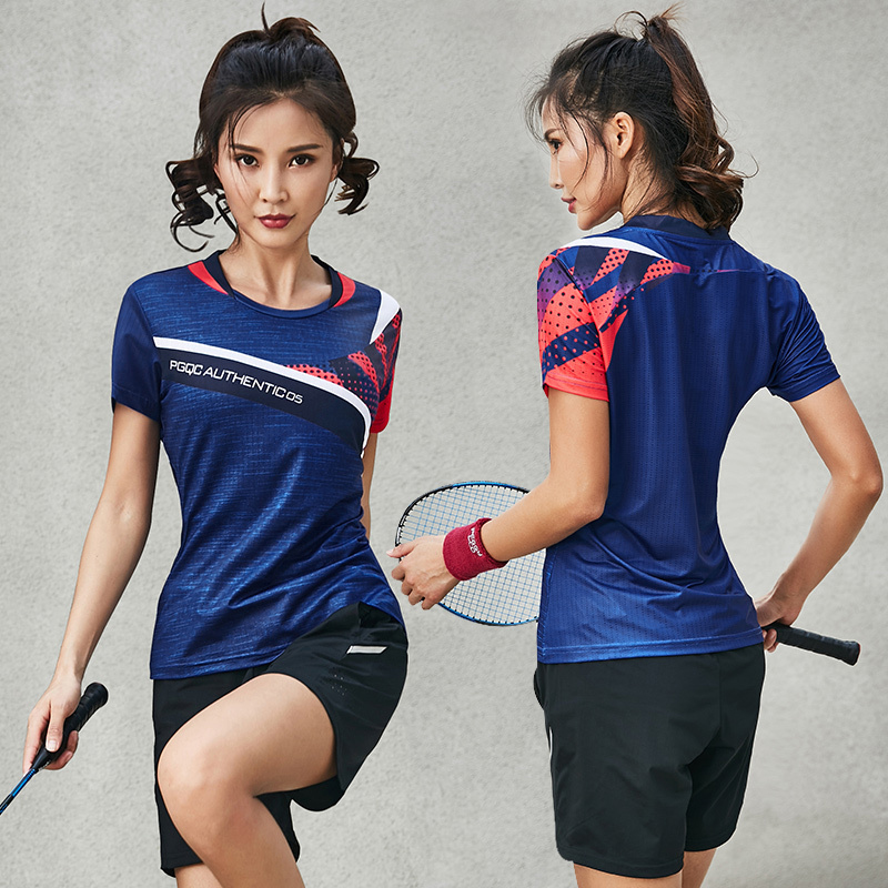 Peggy Green Points Phnom Penh New Men And Women Universal Sports Suit Short Sleeve Speed Dry Badminton Suit Competition Team Order-Taobao