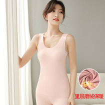 No-scratched vest woman plus velvet beating undershirt winter autumntypants with thickened heat-generating develed warm underwear blouses