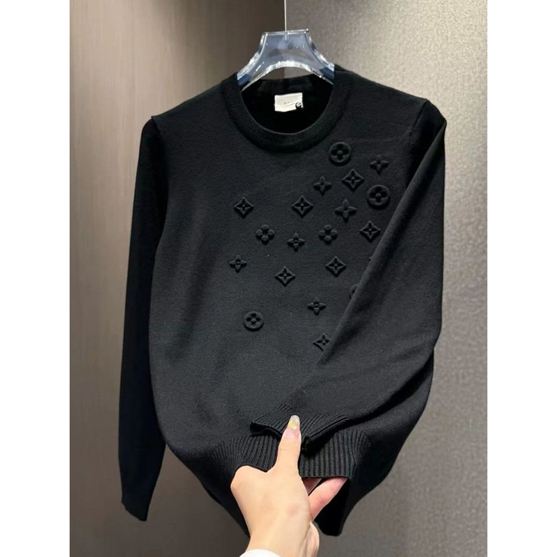 Lvаfgn Winter European Luxury Men's Trendy Brand Hot-Selling High-End Embossed Sweater, Stylish Casual Versatile
