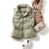 Một chiếc áo khoác để bắt đầu cuộc hành trình mùa đông ~ kiểu dáng dụng cụ hai túi đứng lên cổ áo eo thon áo khoác vest - Xuống áo khoác