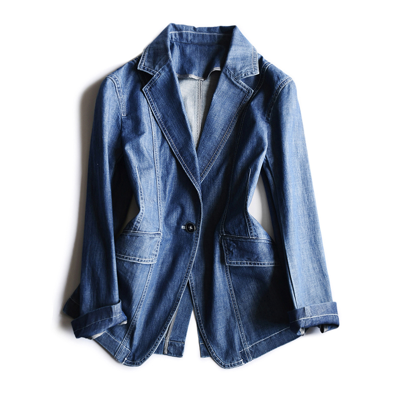 Quality Order 3D Tailoring~ Slim Fit, Slimming, Washed Denim Cotton Blazer Jacket, New Spring Style
