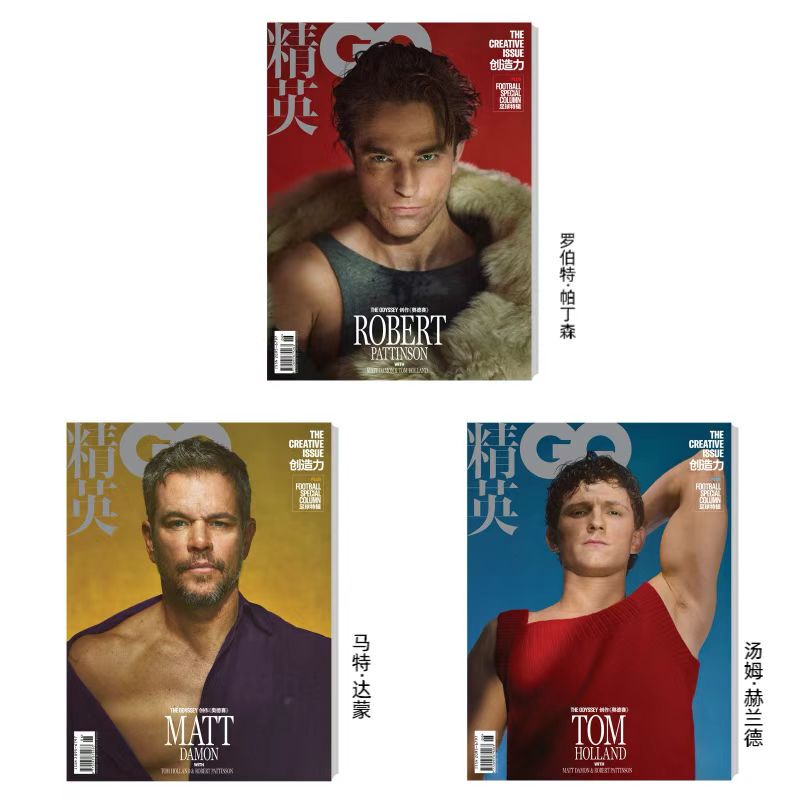 Official Genuine Gq Elite Gqofficial Magazine June 2026 "Odyssey" Cover Feature/Robert Pattinson/Matt Damon/Tom Holland Official Genuine Gq Elite Gqofficial Magazine June 2026 "Odyssey" Cover Feature/Robert Pattinson/Matt Damon/Tom Holland