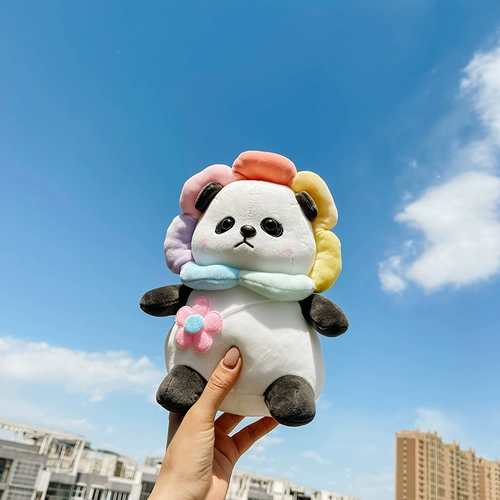 Тряпичная кукла на солнечной энергии, милая плюшевая игрушка, подушка, новая коллекция, подсолнух, панда, подарок на день рождения