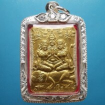 Thai Buddha brand genuine Azamana old special material version seven style Kunping inlaid silver shell Thai delivery