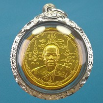 Thai Buddha brand genuine Dragon podam real gold veneer itself silver Thai straight hair