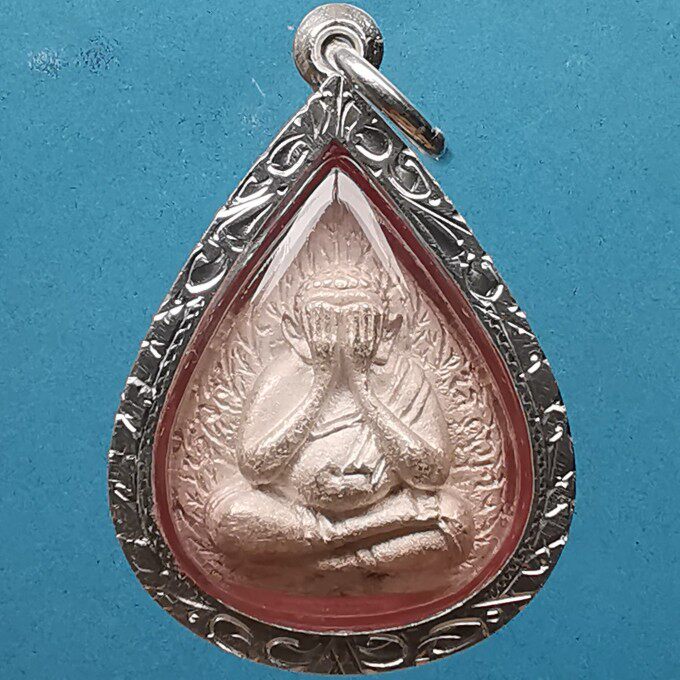 Thai Buddha brand authentic monk king performing Buddhist calendar 2536 real silver bodhi leaf south closed answer package silver Thailand delivery