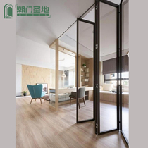 Tide door Holy Land folding door Push-pull sliding door Invisible bathroom Bathroom frosted double glass door custom living room
