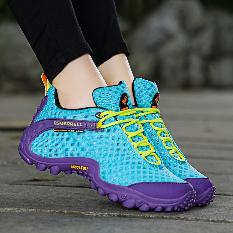 Mai Le couple outdoor hiking shoes men's non-slip breathable hiking shoes women's spring and summer mesh shoes low-top mountain climbing sneakers brigade