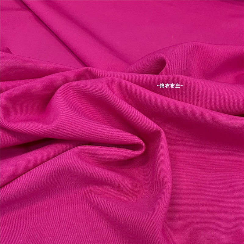 Irresistible Italian Imported Thick Twill Rose Red Woolen Fabric for Vintage Suit Coats Designer Fabric