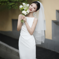 Yuzhi｜Please Mr. Lu Xia Fa’s simple spaghetti strap tie engagement card elastic suspender mini dress