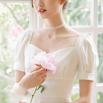  (Please Mr Deer)Original forest fairy transparent lace collar choker lock flower pearl rhinestone necklace