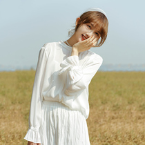 21 New early autumn sweet design sense Jacket Women fashion gentle wind loose foreign style simple lace up niche shirt