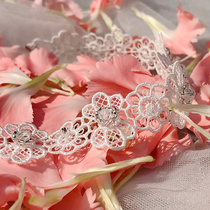  (Please Mr Deer)French forest flower beaded rhinestone collar jewelry choker clavicle necklace female