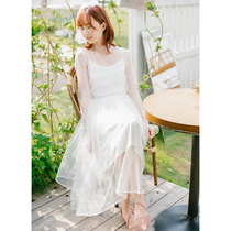  Autumn new forest super fairy waist puffy dress light wedding dress certificate registration gentle mesh first love skirt