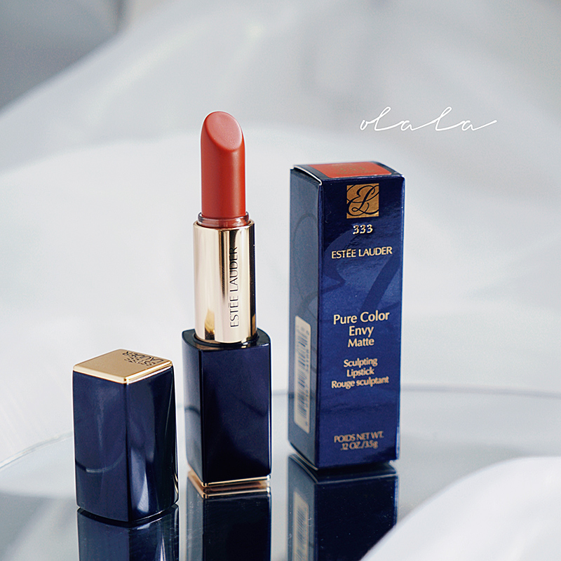 Too high fold Estée Lauder lipstick lasting moisturizing maple leaf red 333#420# large cousin color