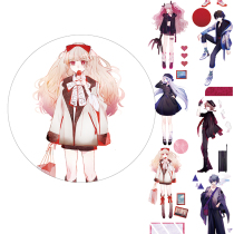 OKMT New Seven Days and Paper Adhesive Tapes Original Handbooks Small Brother Sweet Girl Decorate Stickers Web Red