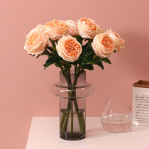 Upscale Austen Moisturizing Rose Simulation Flowers Fake Flowers Bouquet Swing Pieces Flower Arrangement Living Room Dining Room Table Decoration Furnishing
