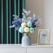 Nordic minimalist frescoed flower pendulum piece emulated floral art indoor living room tea table flower bouquet decoration furnishing