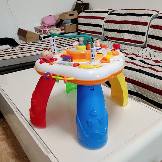 Valley Rain Multifunction Gaming Table Puzzle Learning Table Polyhedron Baby Early Teach Toy Small Train-Taobao