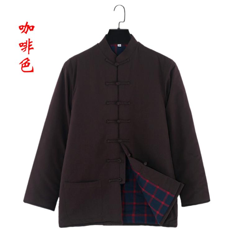 Cotton trung niên cotton bông nhồi bông Tang phù hợp với áo khoác cotton retro cổ điển áo khoác cotton gió Trung Quốc mùa đông - Bông áo phao đại hàn nam giới