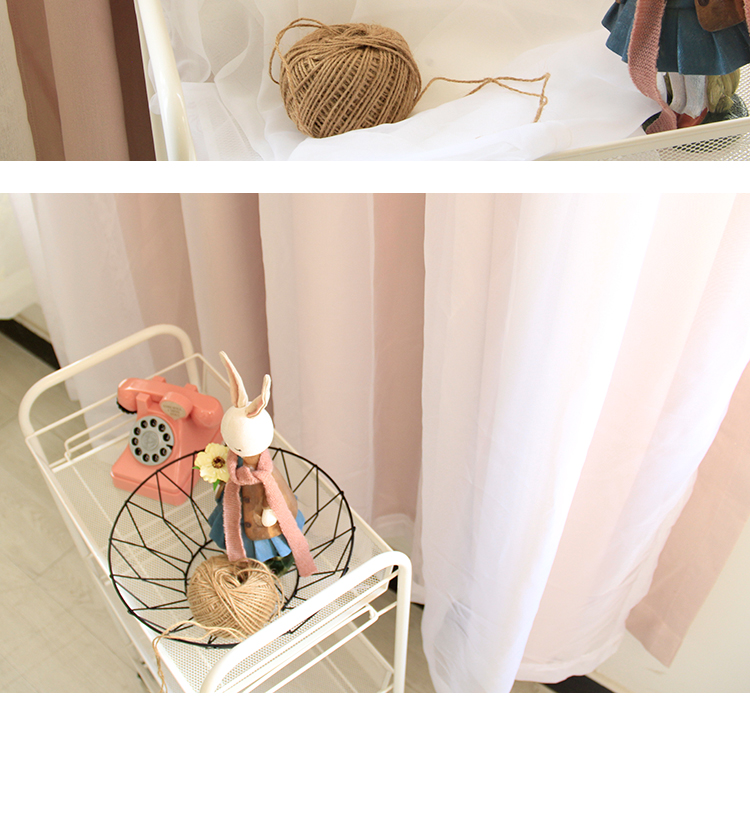 Mới lưới đỏ hai lớp gạc nhỏ màu hồng tươi cô gái trái tim công chúa phòng màn màn hoàn thành sản phẩm tùy biến - Phụ kiện rèm cửa thanh treo rèm cửa đa năng
