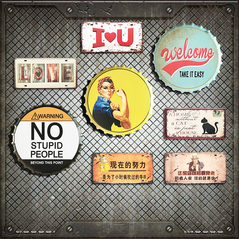 Retro Industrial Wind Beer Wine Bottle Cover Wall Wall Deco bar Barbecue Hotel Paved wall-mounted Painted Iron stairs