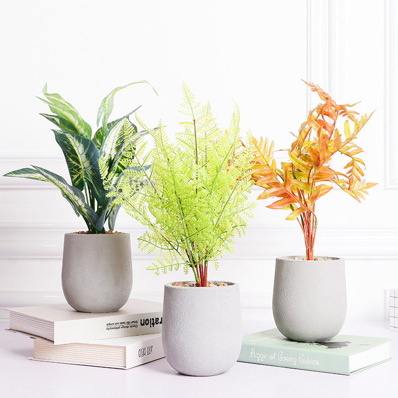 Simulation plant living room flower arrangement dry flowerpot decoration Nordic home dining table bar counter decoration green plant decoration