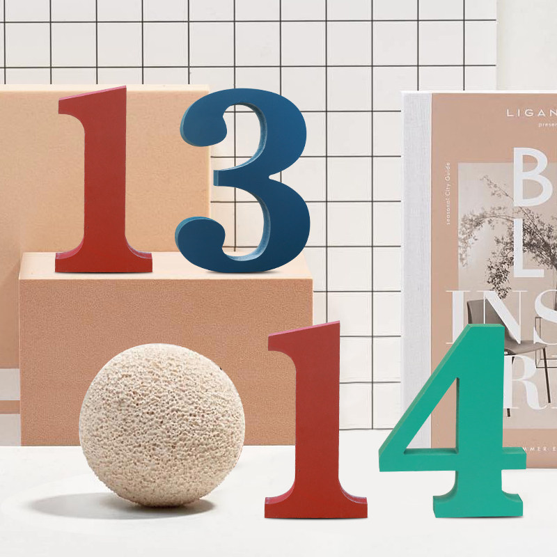 Blessing Love Room Decoration Minimalist Modern Home Desktop Swing Piece Handicraft Wood Carved Letter Wine Cabinet TV Cabinet